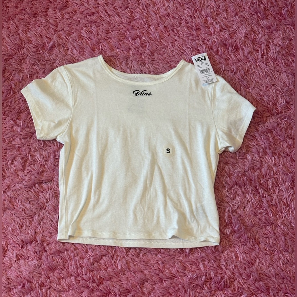 NWT - Vans White Cropped T-Shirt